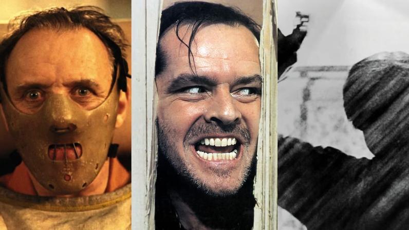 ‘Silêncio dos Inocentes’, ‘O Iluminado’, ‘Psicose’. Foto: Orion Pictures/Divulgação, Warner Bros./Divulgação e Paramount Pictures/Divulgação