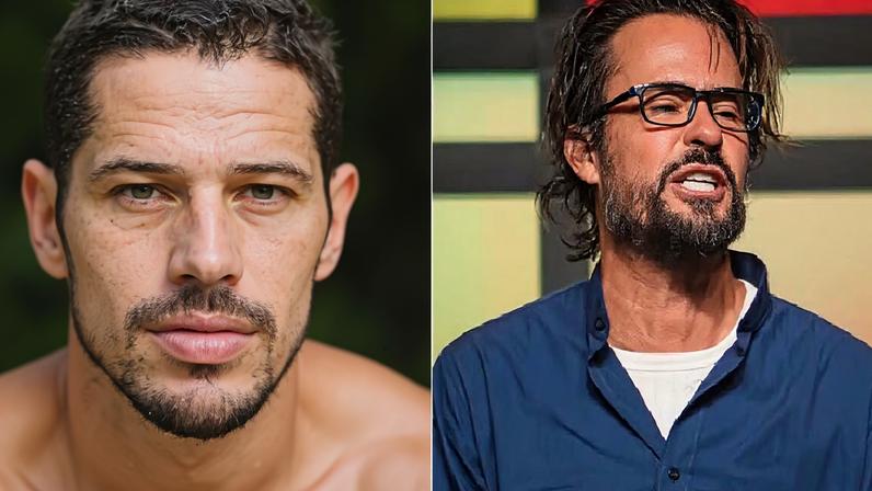 José Loreto surge com a filha, Paulinho Vilhena e amigos no amistoso da Seleção Brasileira, no Maracanã