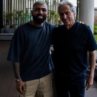 Gabigol posta foto com Jorge Jesus no Rio durante férias