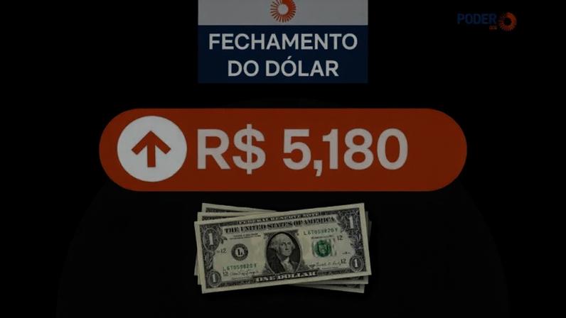 Dólar atingiu a máxima de R$ 5,180 nesta 2ª feira (8.jun)