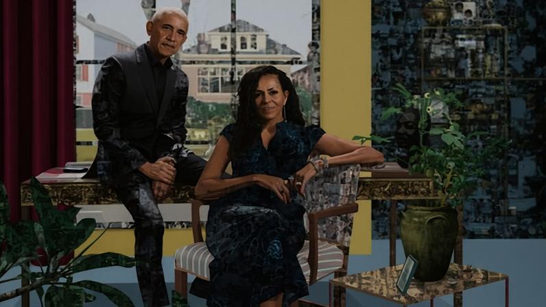 Njideka Akunyili Crosby – The Obamas: Springing Forth, 2026.