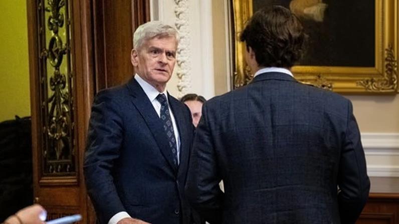 Bill Cassidy, a senator, arrives for a Senate Republican luncheon with Donald Trump at the US Capitol, in Washington DC on 24 June 2026.
