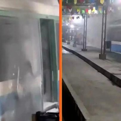 VLT pega fogo na estação Cabo de Santo Agostinho, no Grande Recife