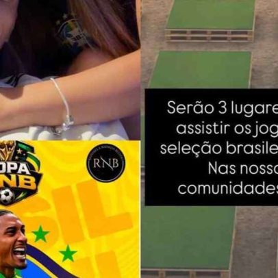 Raphinha e esposa levam transmissão da Copa para comunidades onde cresceram