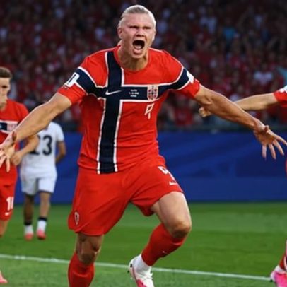 Haaland faz doblete e Noruega derrota Iraque na estreia da Copa