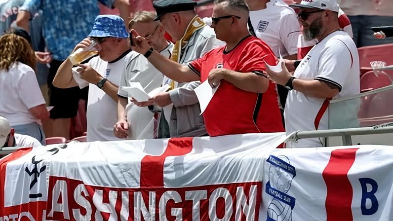 Casual England supporters attempting to bring a flag into Dallas Stadium are likely to have them confiscated.