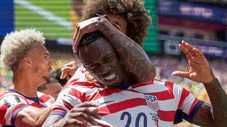 USA v Australia: Group D - FIFA World Cup 2026SEATTLE, WASHINGTON - JUNE 19: Folarin Balogun #20 of the United States celebrates a goal during the FIFA World Cup 2026 Group D match between USA and Australia at Seattle Stadium on June 19, 2026 in Seattle, Washington. (Photo by Al Sermeno/ISI Photos/ISI Photos via Getty Images)