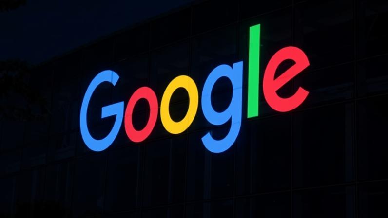 Logo de Google en su sede de EE UU.