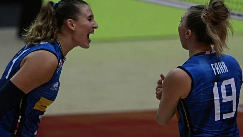 Ekaterina Antropova e Sarah Fahr são destaques da seleção feminina italiana de vôlei