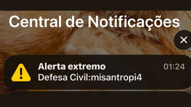 Alerta extremo de "misantropia" em celulares nesta madrugada foi ataque hacker?
