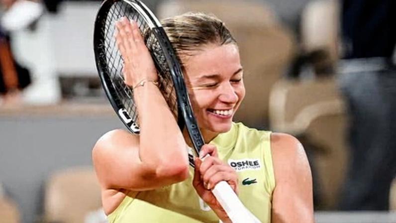 Maja Chwalinska said her semi-final victory against Diana Shnaider was ‘like a dream’. Photograph: Matthieu Mirville/ZUMA Press Wire/Shutterstock
