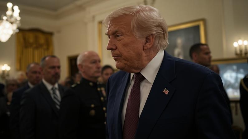 Donald Trump at a Medal of Honor ceremony in Washington DC on Thursday.