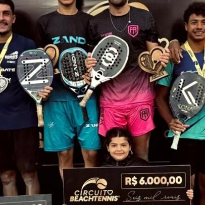 Nº 1 do ranking e dupla vencem 6ª etapa do Circuito Beach Tennis em Caraguá