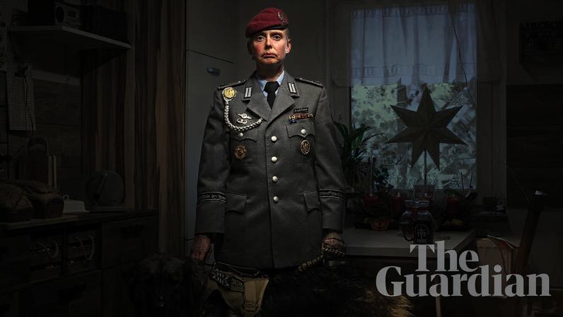 ‘She insisted on wearing shoes, because to represent the country properly, the uniform has to be worn completely’ … Annika Schröder in uniform by Jan Kraus.