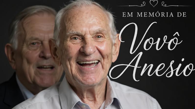Vovô Anésio morreu aos 88 anos após um dia na UTI, em 13 de junho de 2026.