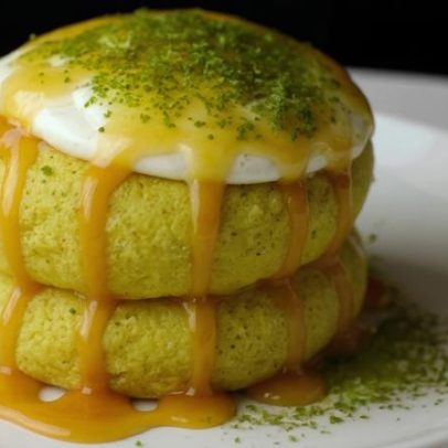 Panqueca suflê de matcha conquista a internet