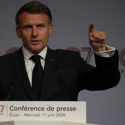 Macron elogia alinhamento dos EUA com o compromisso do G7 à Ucrânia