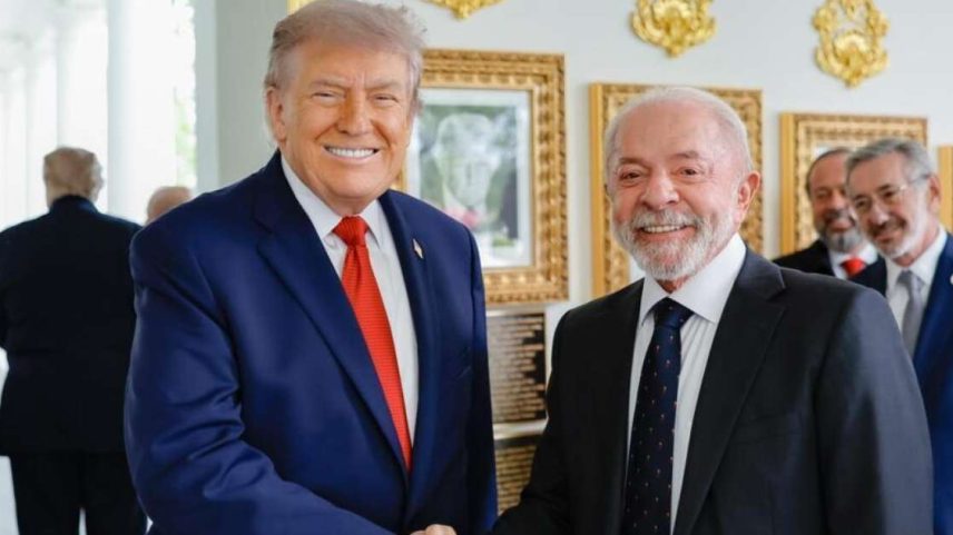O presidente brasileiro Luiz Inácio Lula da Silva foi recebido pelo líder norte-americano Donald Trump na Casa Branca (07/05/26).