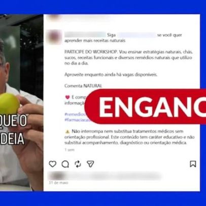 Vídeo engana indicar shots matinais para desinflamar intestino e evitar câncer