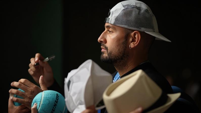 Nick Kyrgios has marked his latest return to tennis with victory over Corentin Moutet at the ATP event in Stuttgart.