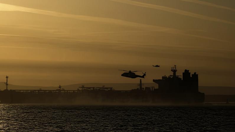 British forces intercept the Smyrtos on Sunday.