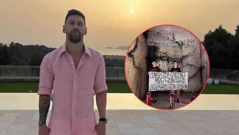 Mansão de Messi localizada em Ibiza custa R$ 65,9 milhões, tem 16 mil m² e já foi alvo de vandalismo por causa da mudança climática.