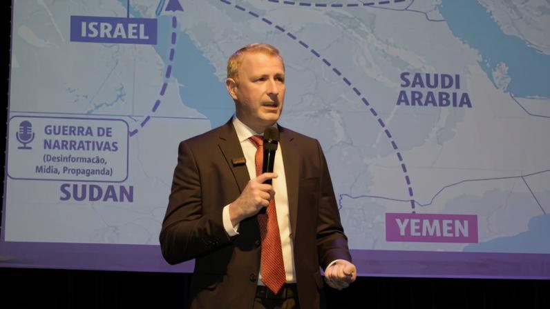 Major Rafael Rozenszajn, porta-voz das Forças de Defesa de Israel (IDF). (Foto: Paula Cohn)