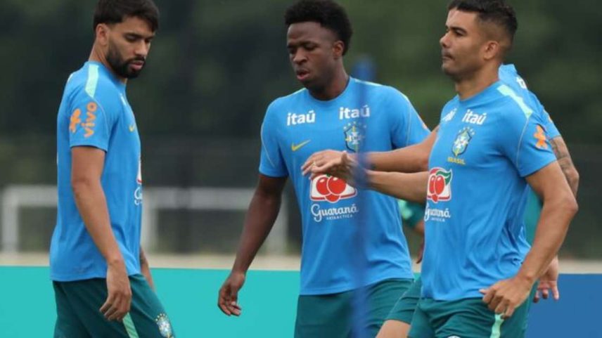 Todos os titulares contra a Escócia treinaram normalmente com a seleção brasileira neste sábado.
