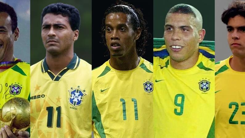 Como eram os craques da Seleção Brasileira? Antes e depois de Ronaldo Gaúcho, Romário, Ronaldo, Kaká e mais estrelas é impressionante.
