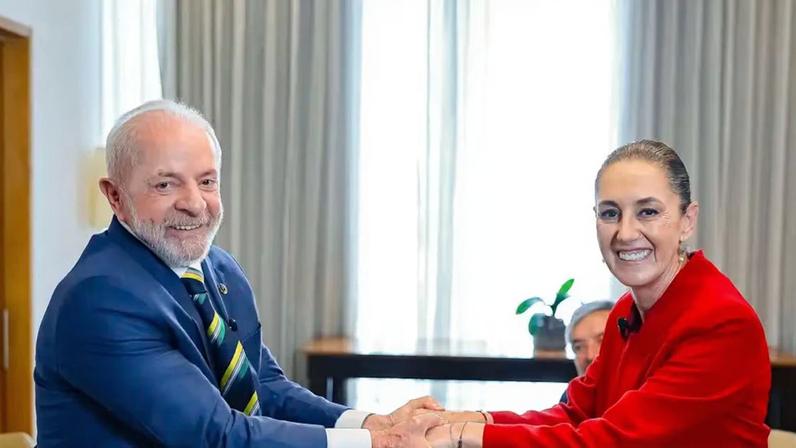 Lula e Claudia Sheinbaum em encontro bilateral em 2025: sintonia entre eles reflete mais do que admiração mútua.