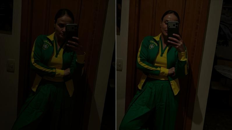 Juliana Silveira mostra look em clima de Copa