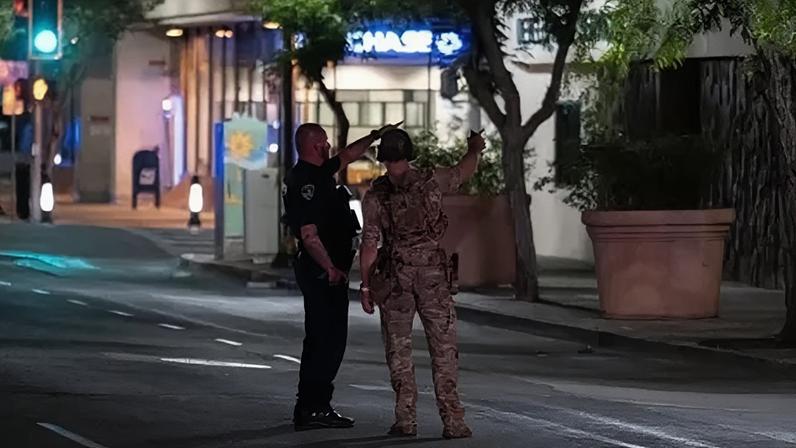 Getty Images Police outside a Chase Bank