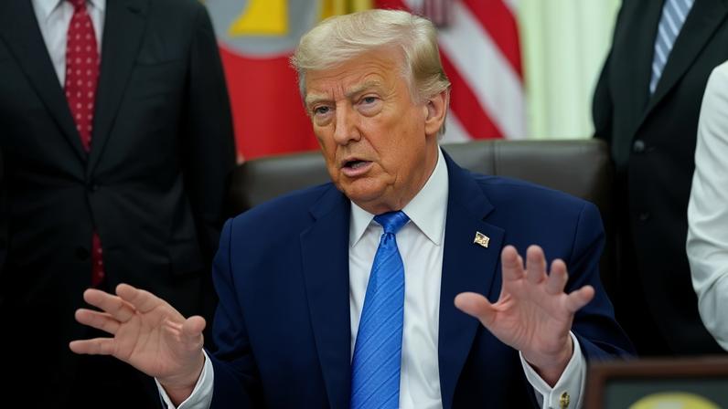 Donald Trump speaks during a signing ceremony for the Secure America Act in the White House in Washington DC on 10 June 2026.