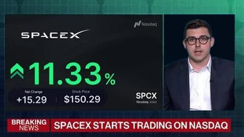 SpaceX Begins Trading on the Nasdaq After Record IPO