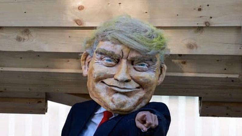 A protest over Palantir software in Germany in September. The French decision to use its own AI models comes amid growing concern among European governments about US-controlled technology.