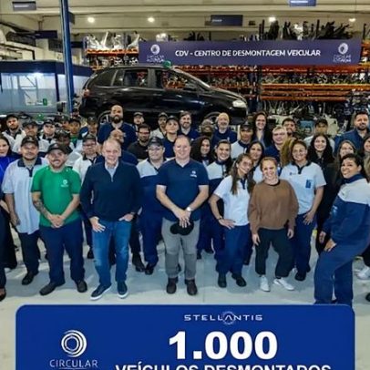 Stellantis atinge marco de 1.000 veículos e 740 t de materiais reciclados