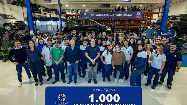Stellantis chega a 1000 veículos reciclados