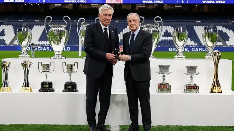 Ancelotti tem história com Florentino Pérez no Real Madrid e o apoia abertamente na próxima eleição do clube.