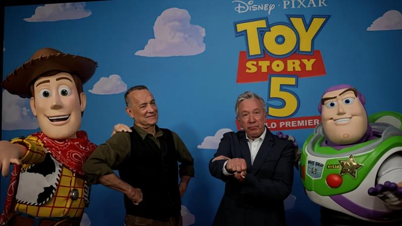 Hanks e Allen discutem o perigo da tecnologia e Toy Story 5