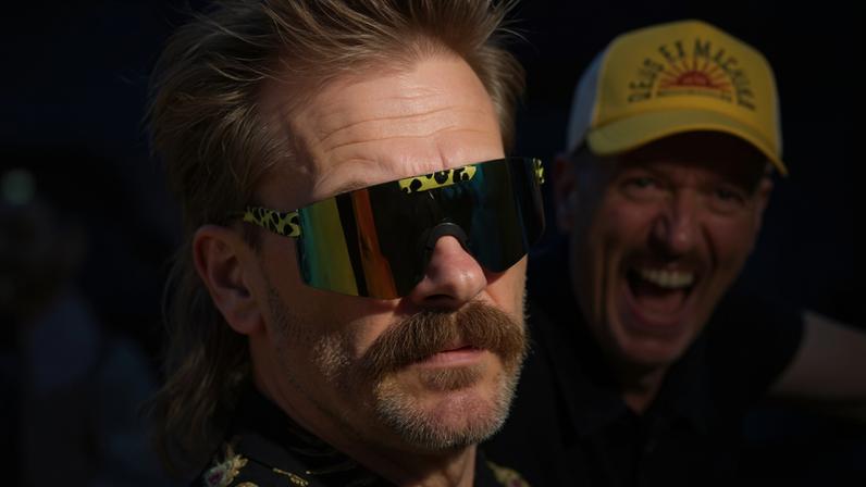 Hair today, legend tomorrow: attendee at Denmark's Mullet Championship looks on in Copenhagen, Saturday 6June 2026.