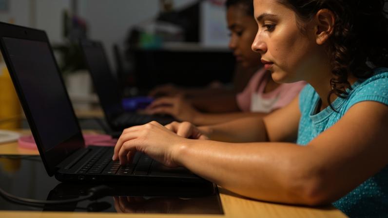 ‘There is this overwhelming sense that ed tech companies are deciding what kids learn, and teachers are just being put into this position of tech support instead of driving the decisions about what is best for kids in terms of learning.’ Photograph: adamkaz/Getty Images