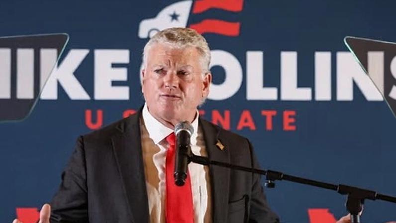 US Senate candidate Mike Collins after winning the Republican nomination.