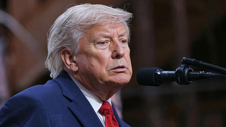 Donald Trump in Évian-les-Bains, France, on 17 June 2026.