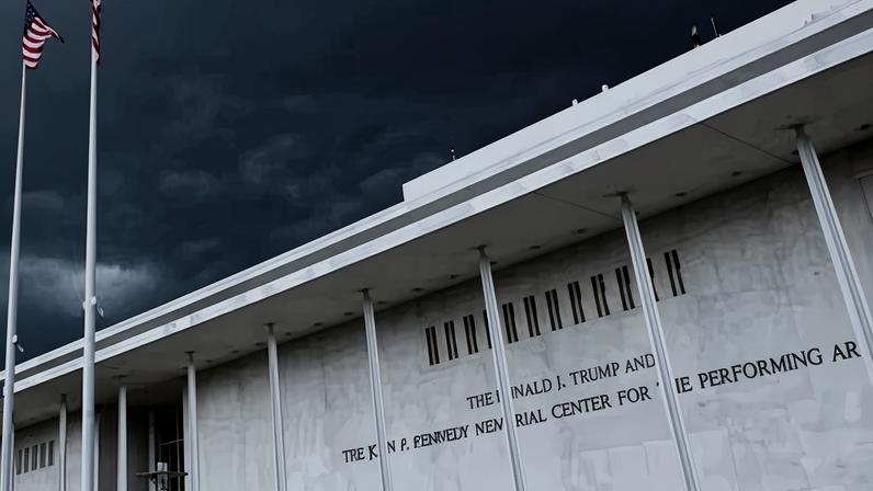 Dark clouds gather over the Kennedy Center as the deadline nears for Trump’s name to be removed.