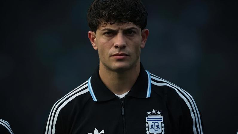 Agustín Giay, do Palmeiras, durante amistoso da Argentina contra Honduras, antes da Copa do Mundo -