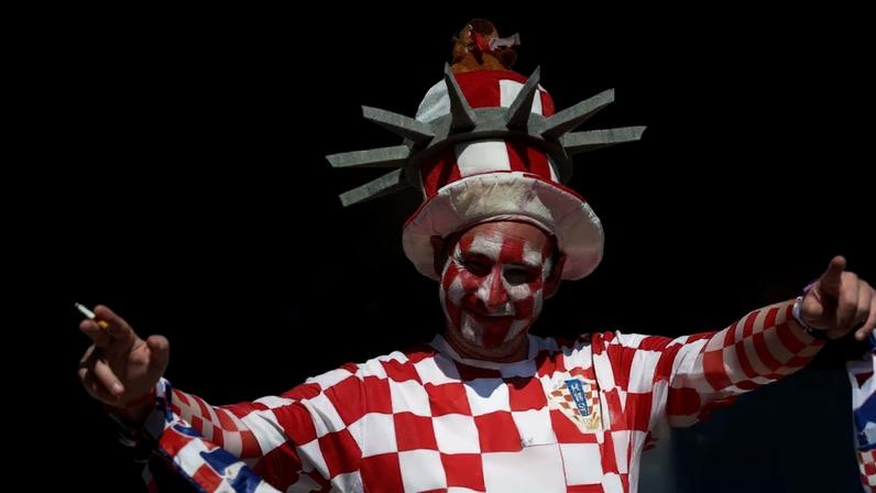 Croatia fans arrive for the World Cup group game against Panama in Toronto.