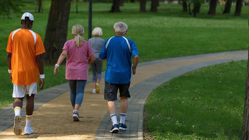 A caminhada regular tem sido cada vez mais recomendada para pessoas com mais de 70 anos como uma forma simples e acessível de cuidar da saúde – depositphotos.com / AndrewLozovyi