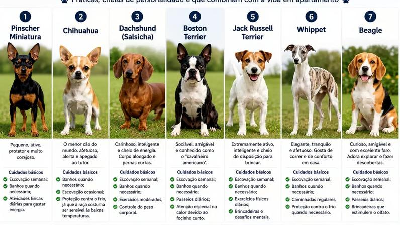 Cachorros pequenos de pelo curto