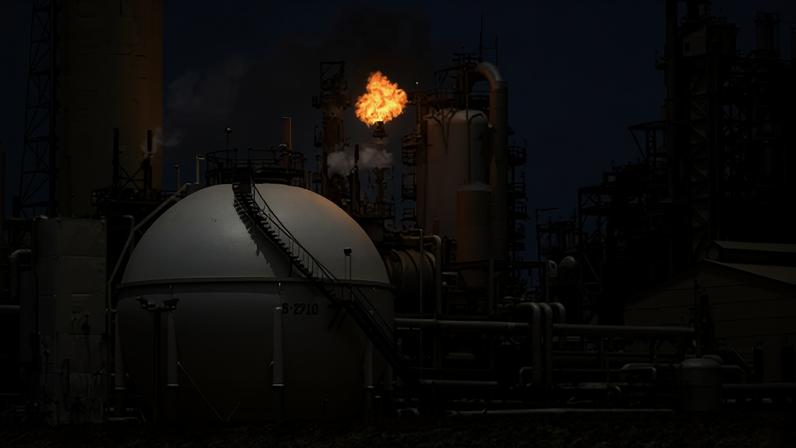 A refinaria de petróleo de Amuay-Cardon, na Venezuela