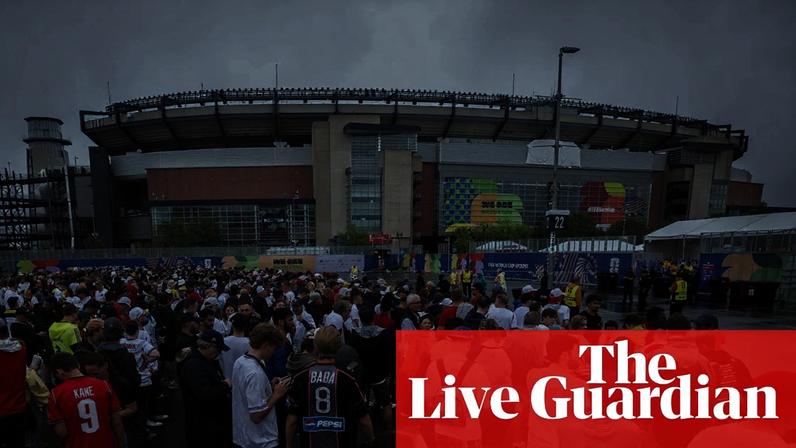 Fans outside the ground in Boston before England’s World Cup group game against Ghana.